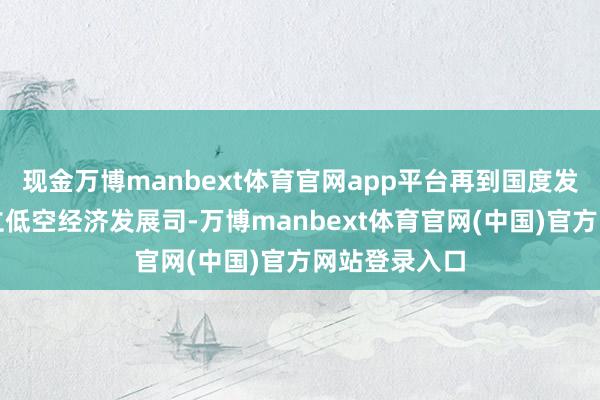 现金万博manbext体育官网app平台再到国度发展改进委成立低空经济发展司-万博manbext体育官网(中国)官方网站登录入口
